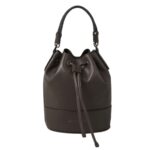 BRUNELLO CUCINELLI CALFSKIN BUCKET BAG WITH PRECIOUS BRAIDED HANDLE