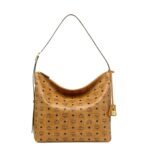 MCM LARGE AREN HOBO IN VISETOS COGNAC