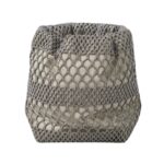 BRUNELLO CUCINELLI PRECIOUS NET EMBROIDERY BUCKET BAG