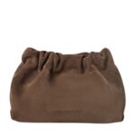 BRUNELLO CUCINELLI SUEDE SOFT BAG WITH PRECIOUS CHAIN