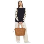 MCM MEDIUM REVERSIBLE LIZ SHOPPER IN VISETOS COGNAC