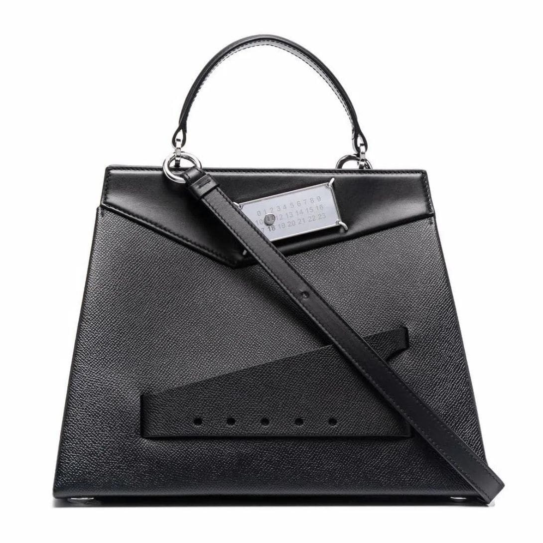 MAISON MARGIELA SNATCHED LEATHER TOTE BAG