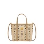 MCM MINI TONI TOP-ZIP SHOPPER IN VISETOS BEIGE