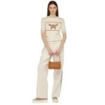 MCM MINI AREN SHOULDER BAG IN VISETOS COGNAC