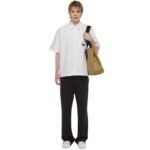 MCM X-LARGE REVERSIBLE DIAMOND TOTE IN CANVAS LEATHER MIX BEIGE