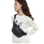 MCM MINI FURSTEN BELT BAG IN VISETOS BLACK