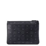 MCM MEDIUM COMPAER SIZE CROSSBODY POUCH IN VISETOS ORIGINAL BLACK