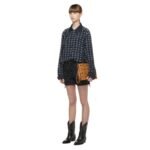 MCM MEDIUM AREN WRISTLET ZIP POUCH IN MAXI VISETOS COGNAC