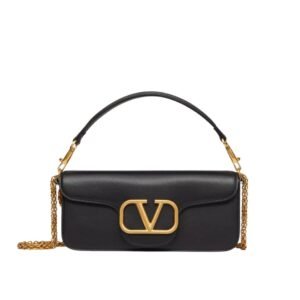 VALENTINO GARAVANI LOCÒ CALFSKIN SHOULDER BAG