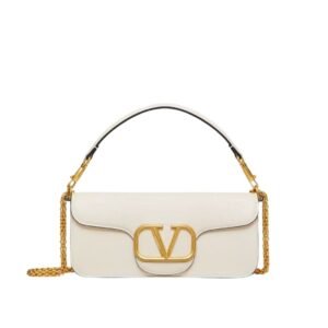 VALENTINO GARAVANI LOCÒ CALFSKIN SHOULDER BAG