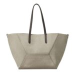 BRUNELLO CUCINELLI COTTON AND LINEN CANVAS SHOPPER BAG WITH MONILI