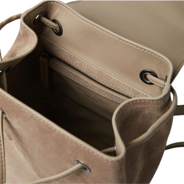 BRUNELLO CUCINELLI SUEDE BACKPACK WITH PRECIOUS CONTOUR - Image 9
