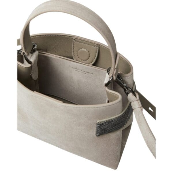 BRUNELLO CUCINELLI SUEDE BAG WITH PRECIOUS BANDS - Image 10