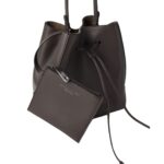 BRUNELLO CUCINELLI CALFSKIN BUCKET BAG WITH MONILI