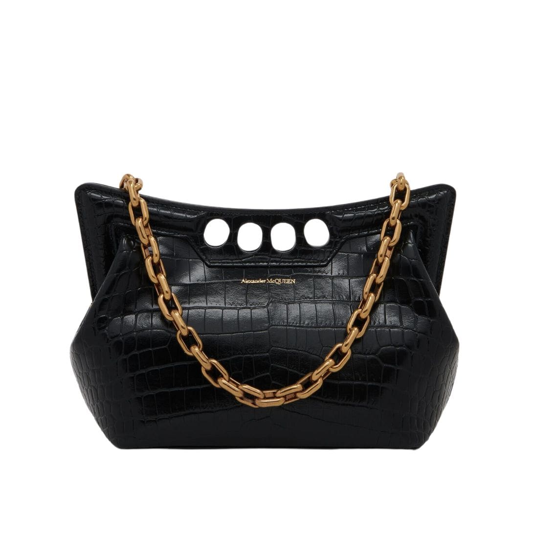 Alexander McQueen women's the peak bag small in black.