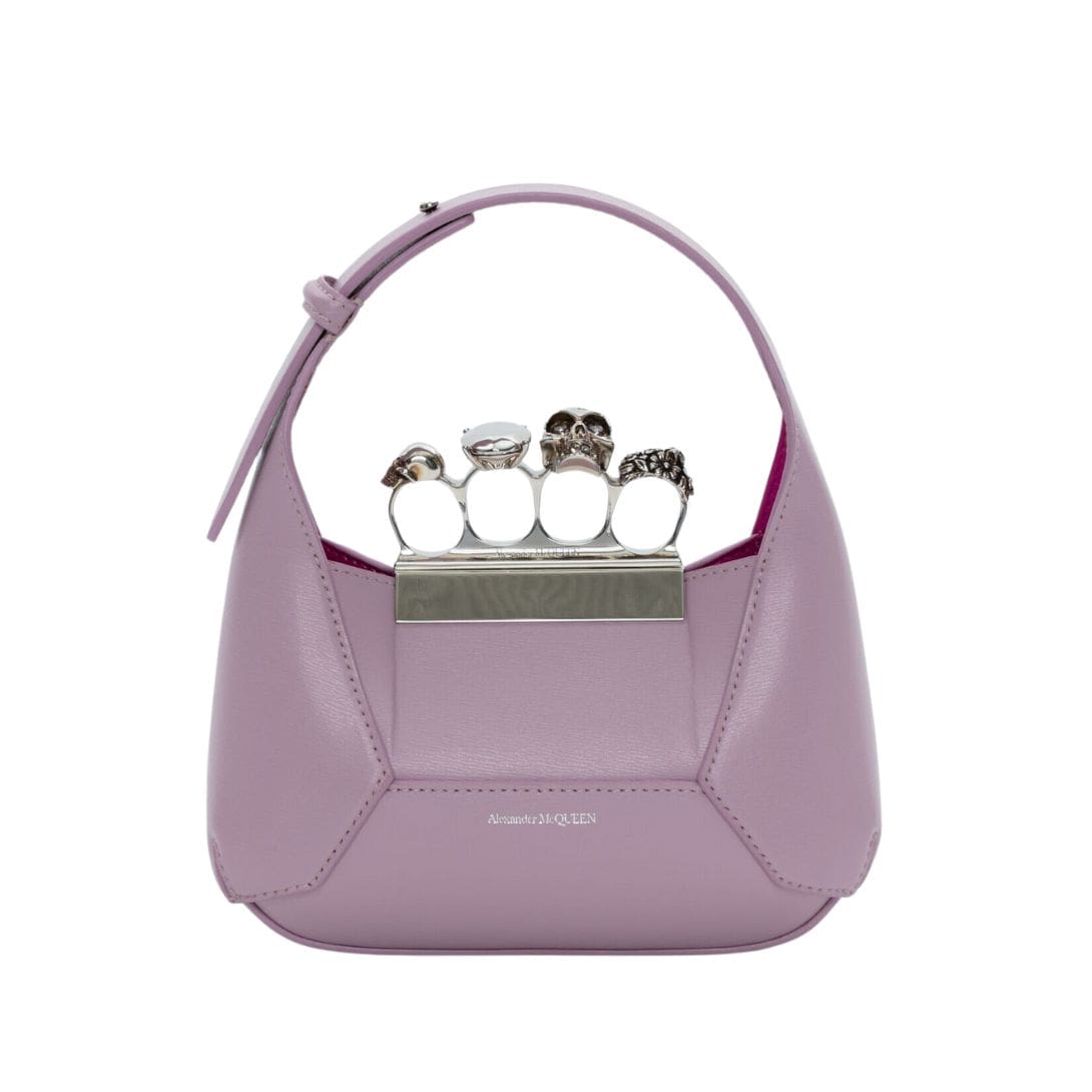 Alexander McQueen Women's the jewelled hobo Mini Bag in antique pink.