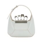 Alexander McQueen Women's the jewelled hobo Mini Bag in ivory.