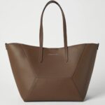 BRUNELLO CUCINELLI CALFSKIN SHOPPER BAG WITH MONILI