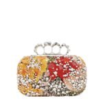 Alexander McQueen Women's knuckle clutch in multicolor.