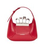Alexander McQueen Women's the jewelled hobo Mini Bag in welsh red.