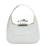 Alexander McQueen Women's the jewelled hobo Bag in ivory.