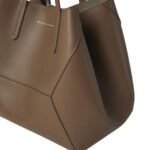 BRUNELLO CUCINELLI CALFSKIN SHOPPER BAG WITH MONILI