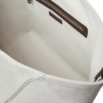 BRUNELLO CUCINELLI COTTON AND LINEN CANVAS SHOPPER BAG WITH MONILI