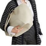 BRUNELLO CUCINELLI CALFSKIN SHOPPER BAG WITH MONILI