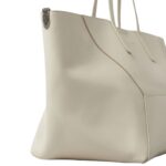 BRUNELLO CUCINELLI CALFSKIN SHOPPER BAG WITH MONILI