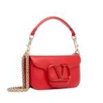 VALENTINO GARAVANI LOCÒ CALFSKIN SHOULDER BAG