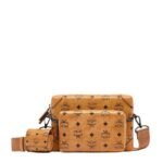 MCM SMALL KLASSIK MULTIFUNCTION CROSSBODY IN VISETOS COGNAC