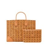 MCM X-LARGE MUNCHEN TOTE IN VISETOS COGNAC