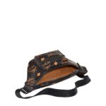 MCM MEDIUM FURSTEN BELT BAG IN MAXI VISETOS BLACK