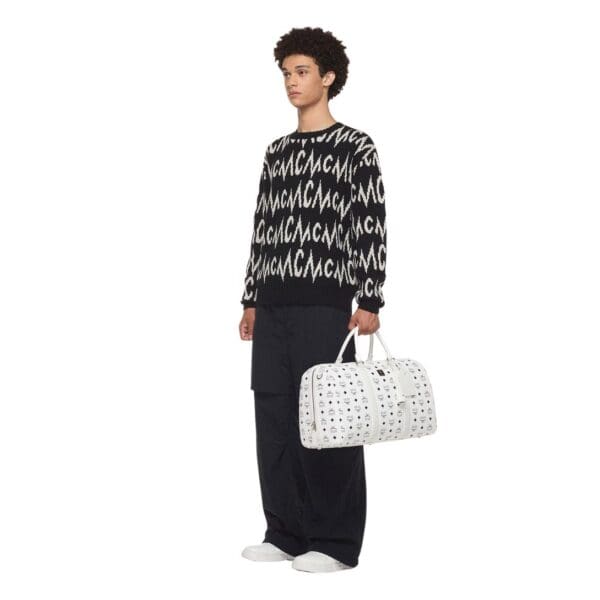 MCM OTTOMAR WEEKENDER BAG IN VISETOS WHITE