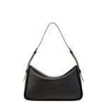 MCM MEDIUM AREN FLAP HOBO BAG IN EMBOSSED MONOGRAM LEATHER BLACK
