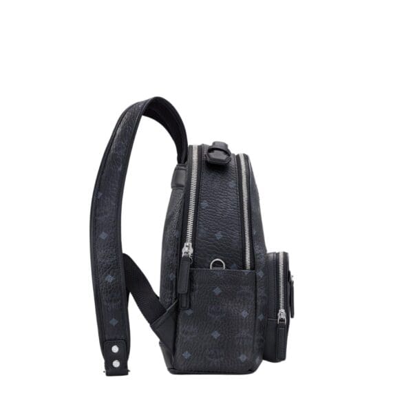 MCM SMALL STARK BACKPACK IN VISETOS BLACK