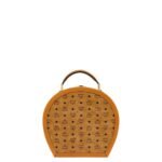 MCM MEDIUM HAT BOX IN VISETOS COGNAC