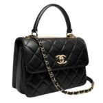 CHANEL FLAP BAG WITH TOP HANDLE