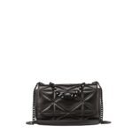MCM SMALL TRAVIA SHOULDER BAG IN CLOUD QUILTED LEATHER BLACK