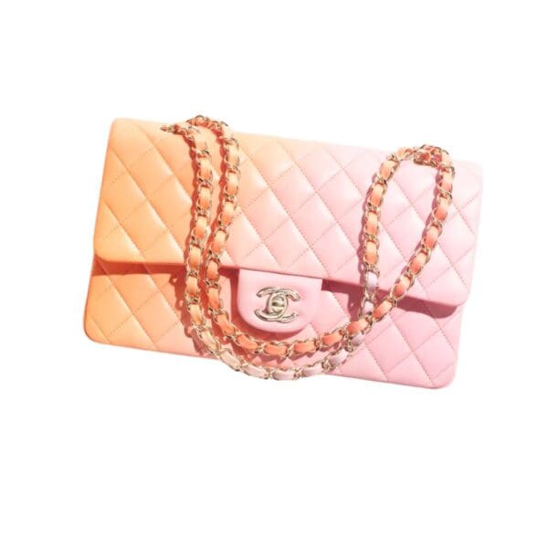 CHANEL CLASSIC 11.12 HANDBAG PINK & ORANGE