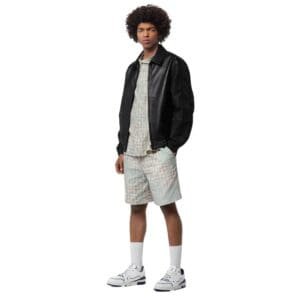 LOUIS VUITTON PERFORATED MIX LEATHER BLOUSON