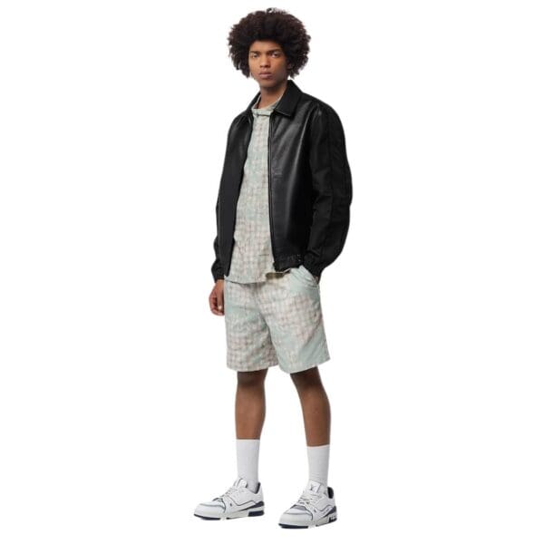 LOUIS VUITTON PERFORATED MIX LEATHER BLOUSON