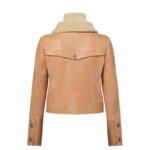 LOUIS VUITTON SHEARLING COLLAR LEATHER JACKET