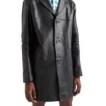 PARADA LEATHER PEA COAT