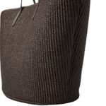 BRUNELLO CUCINELLI TECHNO COTTON RAFFIA SHOPPER BAG WITH MONILI
