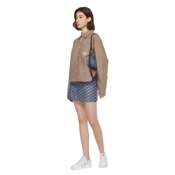 MCM HIMMEL SHOULDER BAG IN LAURETOS JACQUARD