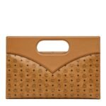 MCM Diamond Tote in Visetos Leather Mix COGNAC
