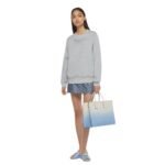 MCM LARGE MÜNCHEN TOTE IN GRADATION MONOGRAM LEATHER BLUE