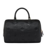 MCM MEDIUM ELLA BOSTON BAG IN MAXI MONOGRAM LEATHER BLACK