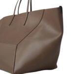 BRUNELLO CUCINELLI CALFSKIN LARGE SHOPPER BAG WITH MONILI